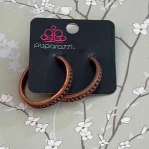 ❄️ Paparazzi | Copper and Black Statement Earrings Industrial Shabby Chic